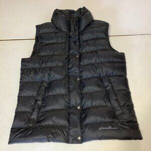 Women's Eddie Bauer 80% Down Vest Black Size Medium